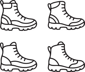 Hiking Boot collection of various Vector Illustration.