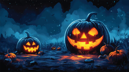 Fototapeta premium Halloween Haunted Hilltop Castle