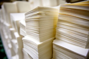 Mountains of Paper A Close-Up Look at a Stack of Bound Materials