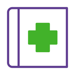 Fototapeta premium Minimalist Health Guide Icon Displaying a Symbol of Wellness and First Aid