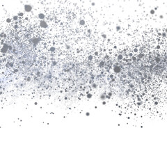 Abstract background with gray dust particles floating on white. Perfect for design projects.