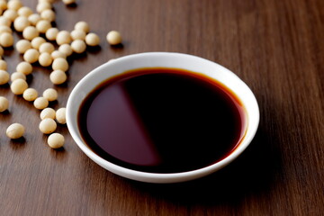 醤油を小皿に注ぐ