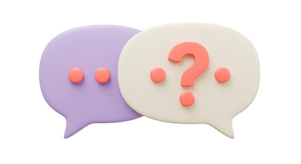 Isolated Speech bubbles with question mark