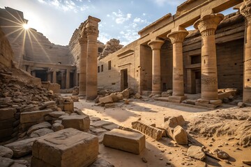 Fototapeta premium Ancient Ruins Under the Sun.