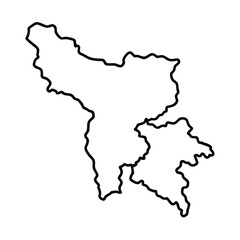 Fototapeta premium Simple Line Drawing of Bangladesh Map