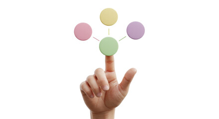 Isolated Hand Holding Connection Points