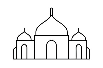Mosque Line Art Icon Illustration