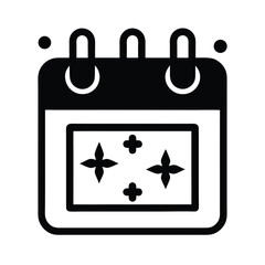 calendar with new year date icon silhouette vector illustration