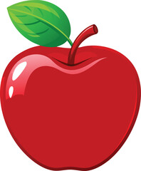  Vibrant Red Apple on White Background - High Detail Commercial Food Photography.