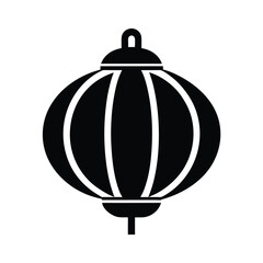 Fototapeta premium chinese lantern icon silhouette vector illustration