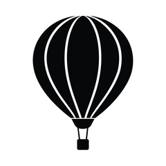 Fototapeta premium drifting balloon icon silhouette vector illustration