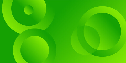 Abstract green background with circles. Dynamic shapes composition. Eps10 vector