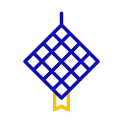 Graphic representation of ketupat for festive celebration of Eid al-Fitr