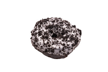 Donut noir et blanc Oreo au format PNG pour incrustation