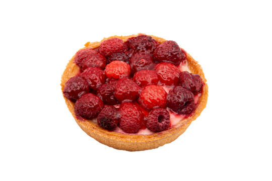 Tarte à la framboise, gâteau rond, format PNG