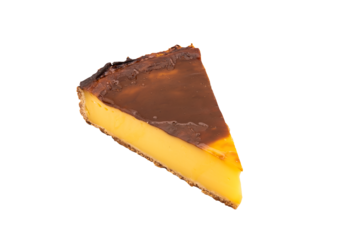 Part de flan coupée et isolée au format PNG
