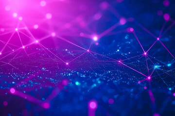 Digital technology metaverse neon blue purple background, cyber information abstract speed connect communication, innovation future meta tech, internet network connection, Ai big data, illustration