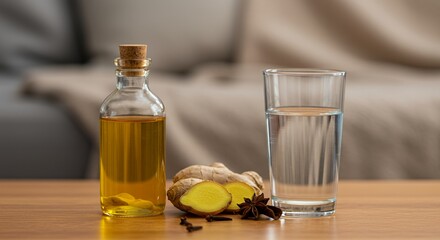 Ginger Oil and Water Wellness Shot Recipe Alternative Medicine Natural Remedy Herbal Treatment Health and Wellness Blog