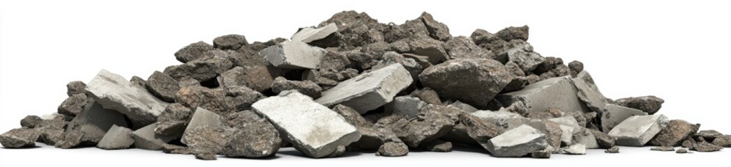 Pile of construction debris