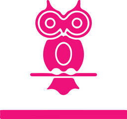 Obraz premium Owl simple icon. Vector ICON all icon Viktor 