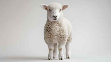 Fototapeta premium Eid al-Adha Lamb – Islamic Festival Sacrificial Young Sheep Close-Up Photo