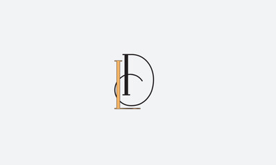 JD, DL , D , L , Abstract Letters Logo Monogram	