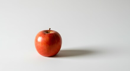 Vibrant Red Apple on White Background A Simple, Clean Image of Fresh Fruit