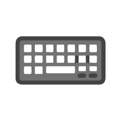 Naklejka premium Blue and Green Keyboard Vector Illustration on Black Background, Tech, Computer
