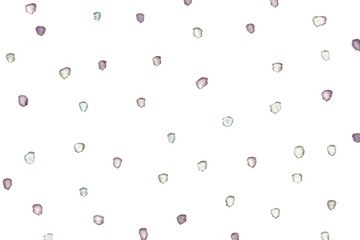 Watercolor Polka Dot Seamless Pattern on White Background