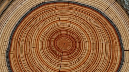 Fototapeta premium Artistic illustration of tree stump section