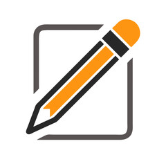 Edit Icon: Pencil in Box Symbolizing Writing, Editing, and Content Creation