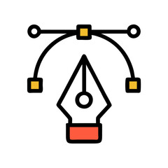 Minimalist Geometric Shape Art: Orange and Yellow Squares on Black Background