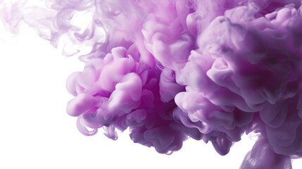 Fototapeta premium Purple ink swirling isolated on white background