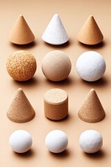 Geometric shapes in neutral earth tones