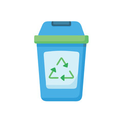 recycling bin on white background for web and graphic design