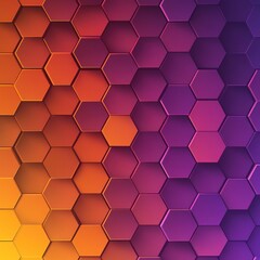 Abstract orange purple hexagon pattern background