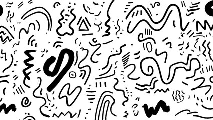 Comic cute speech bubble cartoon element icon set. Cute kid icon element line flower, cloud, heart background. Comic boom burst, explosive smoke,