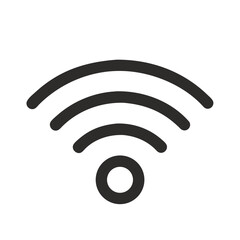 Black and white wifi signal vector illustration for network connection