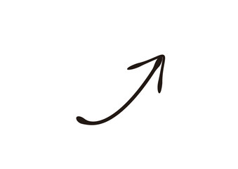 万年筆で描いたような手書き風の矢印