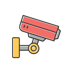 security camera on white background for web and graphic design