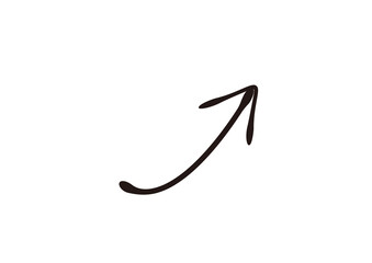 万年筆で描いたような手書き風の矢印