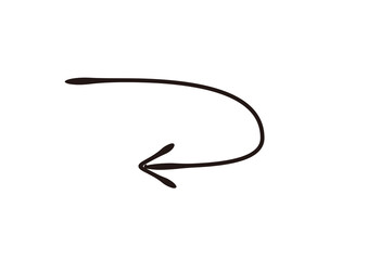 万年筆で描いたような手書き風の矢印