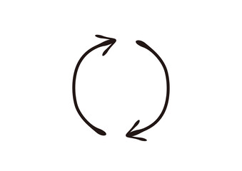 万年筆で描いたような手書き風の矢印