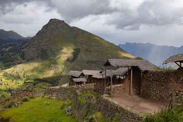 Pisac is a Peruvian town in the Sacred Valley of the Incas. It is situated on the Urubamba River.