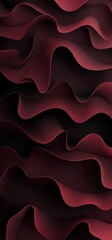 Abstract burgundy waves, dark background, elegant texture, design backdrop