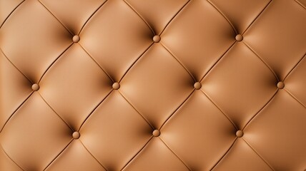 Obraz premium Luxurious Light Brown Leather Tufted Upholstery Pattern leather upholstery tufted light brown tan
