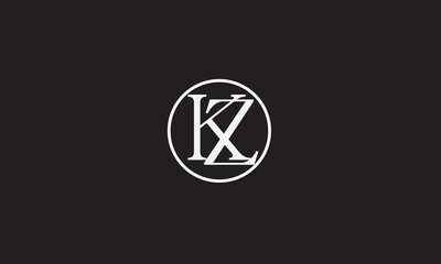 KZ, ZK , Z , K , Abstract Letters Logo Monogram	