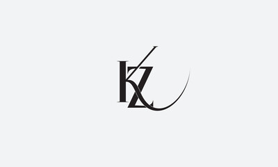 KZ, ZK , Z , K , Abstract Letters Logo Monogram	