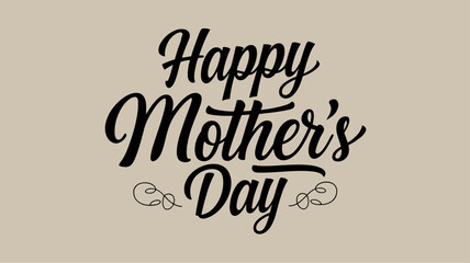 A typography for the text happy mother's day calligraphy style with simple ornament for t shirt design vector art illustration.