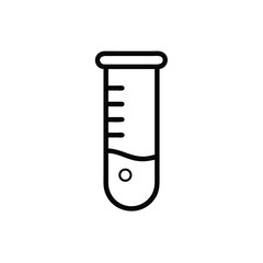 test tube on white background for web and graphic design